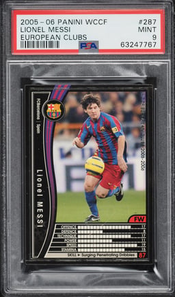 2005 Panini WCCF European Clubs Lionel Messi #287 PSA 9 MINT