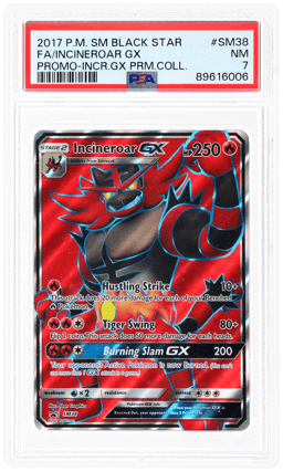 2017 Pokemon Sun and Moon Black Star Promo Premium Collection Incineroar Gx #SM38 PSA 7