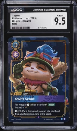 2025 Riftbound League Of Legends LOL Origins Teemo #263 CGC 9.5 MINT+