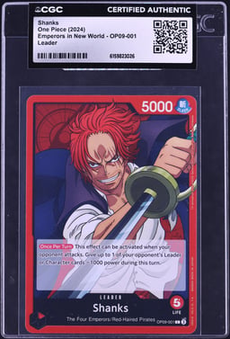 2024 One Piece Emperors In New World Leader Shanks #OP09-001 CGC AUTH
