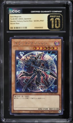2023 Yu-Gi-Oh! Japanese QCDB Secret Rare Dark Magician #QCDB-JP007 CGC 10 PRISTINE