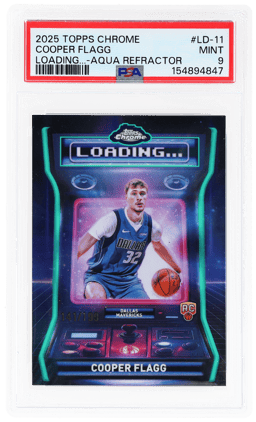 2025 Topps Chrome Loading... Aqua Refractor Cooper Flagg #LD-11 141/199 PSA 9