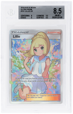 2018 Pokemon Sun and Moon Ultra Prism Lillie #151 BGS 8.5