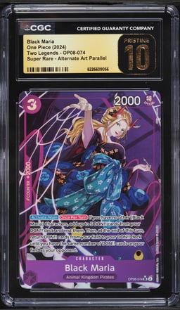 2024 One Piece Two Legends SR Alt Art Black Maria #OP08-074 CGC 10 PRISTINE