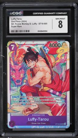 2024 One Piece Starter Deck Purple Monkey D. Luffy SR Luffy-Tarou #ST18-005 CGC 8 NM-MT