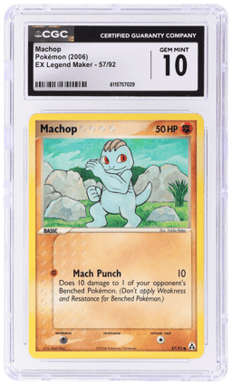 2006 Pokemon Ex Legend Maker Machop #57 CGC 10