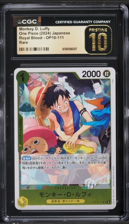 2024 One Piece Japanese Royal Blood Monkey D. Luffy #OP10-111 CGC 10 PRISTINE