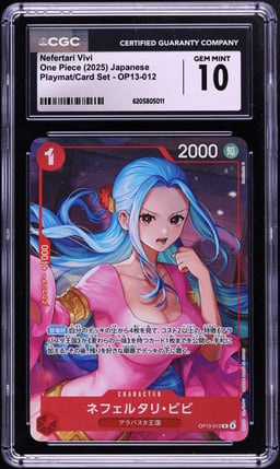 2025 One Piece Japanese Playmat Card Set Nefertari Vivi #OP13-012 CGC 10 GEM MINT