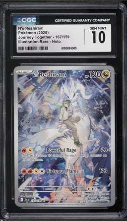 2025 Pokemon Scarlet & Violet Journey Together IR N's Reshiram #167 CGC 10 GEM MINT