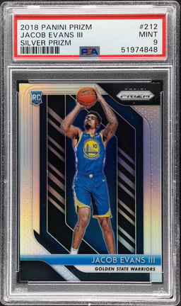 2018 Panini Prizm Silver Prizm Jacob Evans #212 PSA 9
