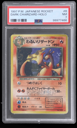 1997 Pokemon Rocket Japanese Holo Dark Charizard #6 PSA 7