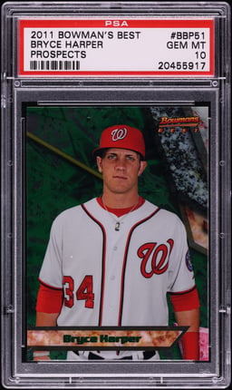 2011 Bowman's Best Bryce Harper PROSPECT #BBP51 PSA 10 GEM MINT