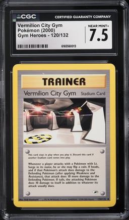 2000 Pokemon Gym Heroes Vermilion City Gym #120 CGC 7.5 NRMT+