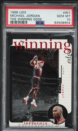 1996 UD3 The Winning Edge Die-Cut Michael Jordan #W1 PSA 10 GEM MINT