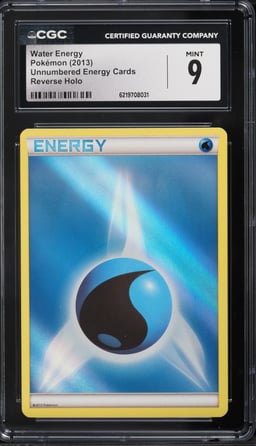 2013 Pokemon Black & White Unnumbered Energy Cards Reverse Holo Water Energy CGC 9 MINT