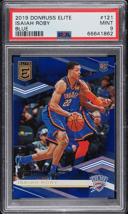 2019 Donruss Elite Blue Isaiah Roby ROOKIE /99 #121 PSA 9 MINT