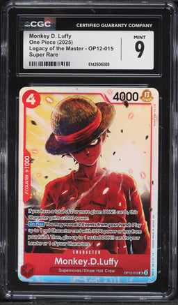 2025 One Piece Legacy Of The Master SR Monkey D. Luffy #OP12-015 CGC 9 MINT