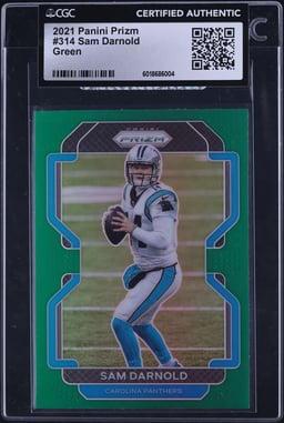 2021 Panini Prizm Green Sam Darnold #314 CGC AUTH