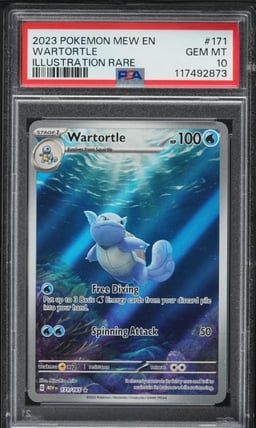 2023 Pokemon Scarlet & Violet 151 IR Wartortle #171 PSA 10 GEM MINT