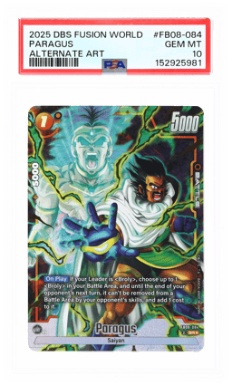 2025 Dragon Ball Super Card Game Fusion World Saiyan's Pride Alternate Art Paragus #FB08084 PSA 10