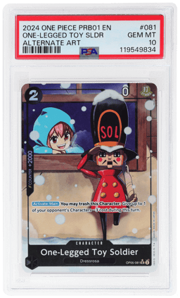 2024 One Piece the Best Premium Booster Alternate Art One Legged Toy Soldier #OP05081 PSA 10
