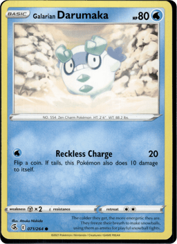 2021 Galarian Darumaka #71 Fusion Strike