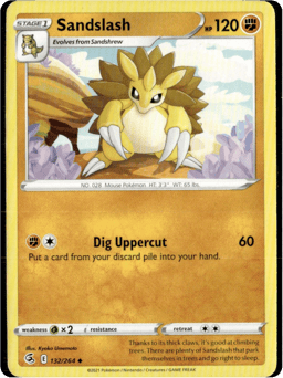 2021 Sandslash #132 Fusion Strike