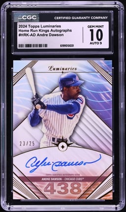 2024 Topps Luminaries Home Run Kings Andre Dawson AUTO /25 #HRK-AD CGC 10 GEM MINT