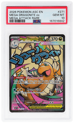 2026 Pokemon Ascended Heroes Mega Attack Rare Mega Dragonite Ex #271 PSA 10