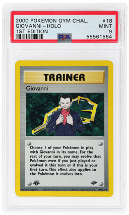 2000 Pokemon Gym Challenge 1st Edition Holo Giovanni #18 PSA 9