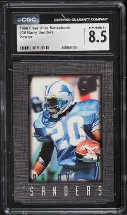 1996 Fleer Ultra Sensations Pewter Barry Sanders #36 CGC 8.5 NM-MT+