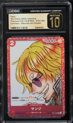 2023 One Piece Japanese Premium Film Red Alt Art Sanji #ST01-004 CGC 10 PRISTINE