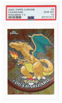 2000 Topps Chrome Pokemon Pokemon Tv Charizard #6 PSA 10