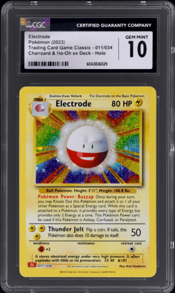 2023 Pokemon Trading Card Game Classic Charizard and Ho-Oh Ex Deck Electrode #11 CGC 10