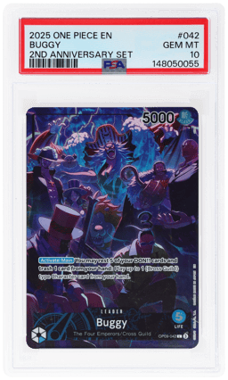 2025 One Piece 2nd Anniversary Set Buggy #OP09-042 PSA 10