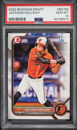 2022 Bowman Draft Jackson Holliday PROSPECT #BD-168 PSA 10 GEM MINT
