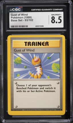 1999 Pokemon Base Set Gust Of Wind #93 CGC 8.5 NM-MT+