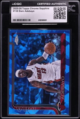 2025 Topps Chrome Sapphire Bam Adebayo #138 CGC AUTH