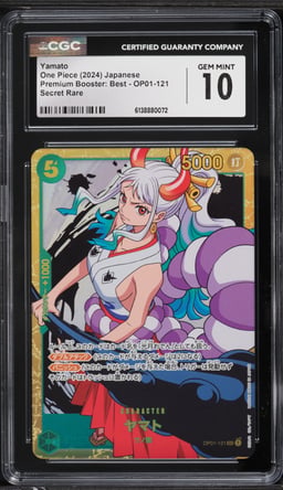 2024 One Piece Japanese Premium Booster Best SEC Yamato #OP01-121 CGC 10 GEM MINT