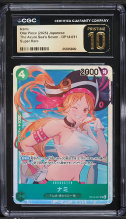 2025 One Piece Japanese The Azure Sea's Seven SR Nami #OP14-031 CGC 10 PRISTINE