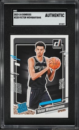 2023 Donruss Basketball Victor Wembanyama ROOKIE #220 SGC AUTH
