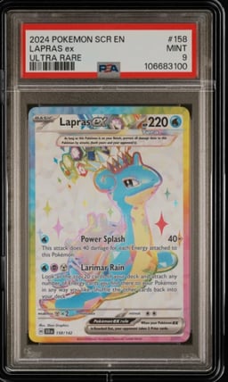 2024 POKEMON SCR EN-STELLAR CROWN ULTRA RARE #158 LAPRAS EX PSA 9