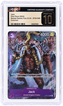 2024 One Piece Promo Premium Card Collection Bandai Card Games Fest '23-24 Edition Jack #ST04008 CGC PRI