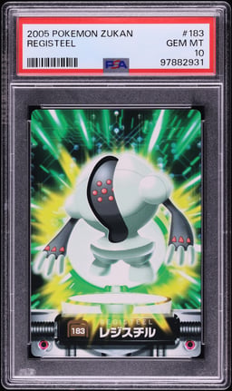 2005 Pokemon Zukan Advanced Generation Zukan Card Registeel #183 PSA 10 GEM MINT