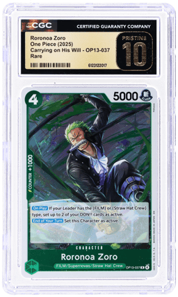 2025 One Piece Carrying On His Will Roronoa Zoro #OP13037 CGC PRI