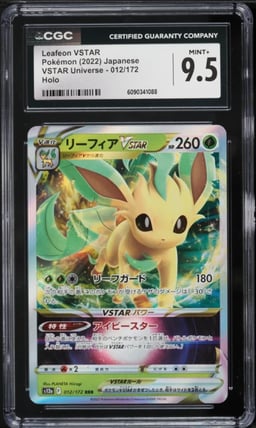 2022 Pokemon Japanese Sword & Shield VSTAR Universe Holo Leafeon VSTAR #12 CGC 9.5 MINT+