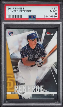 2017 Finest Hunter Renfroe ROOKIE #87 PSA 9 MINT
