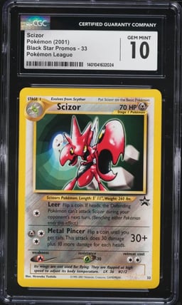 2001 Pokemon League Promo Scizor #33 CGC 10 GEM MINT