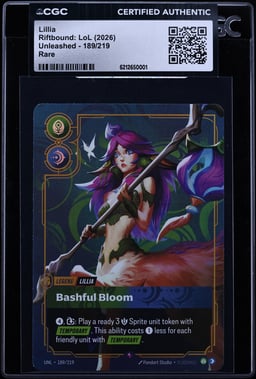2026 Riftbound League Of Legends LOL Unleashed Lillia #189 CGC AUTH