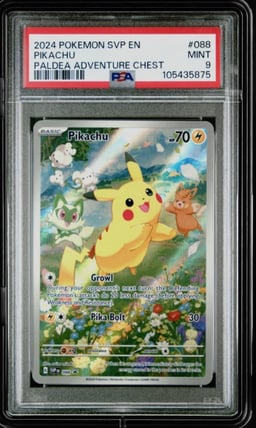 2024 POKEMON SVP EN-SV BLACK STAR PROMO PALDEA ADVENTURE CHEST PIKACHU PSA 9